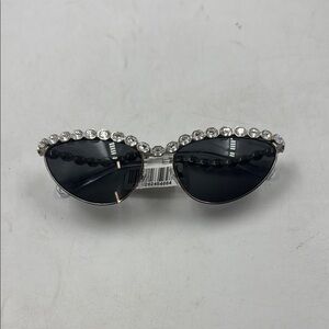Swarovski Black and Silver Sunglasses with Modern Design